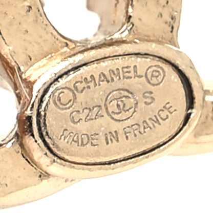Chanel Crystal CC Starfall Earrings Gold 4 of 4