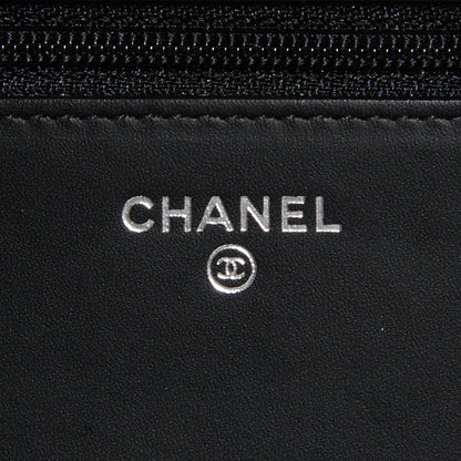 Chanel Patent Quilted Wallet On Chain WOC Black 5 of 9