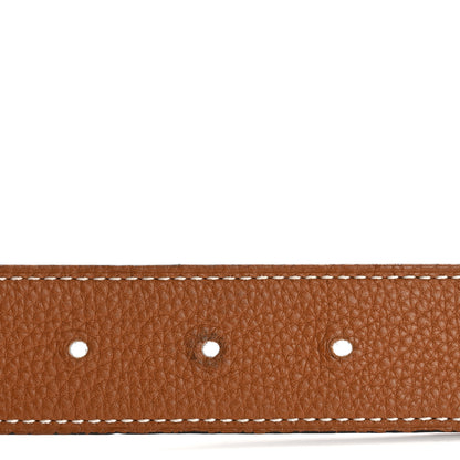 Hermes 135 Togo 32mm H Belt 95 38 Black Gold 4 of 10