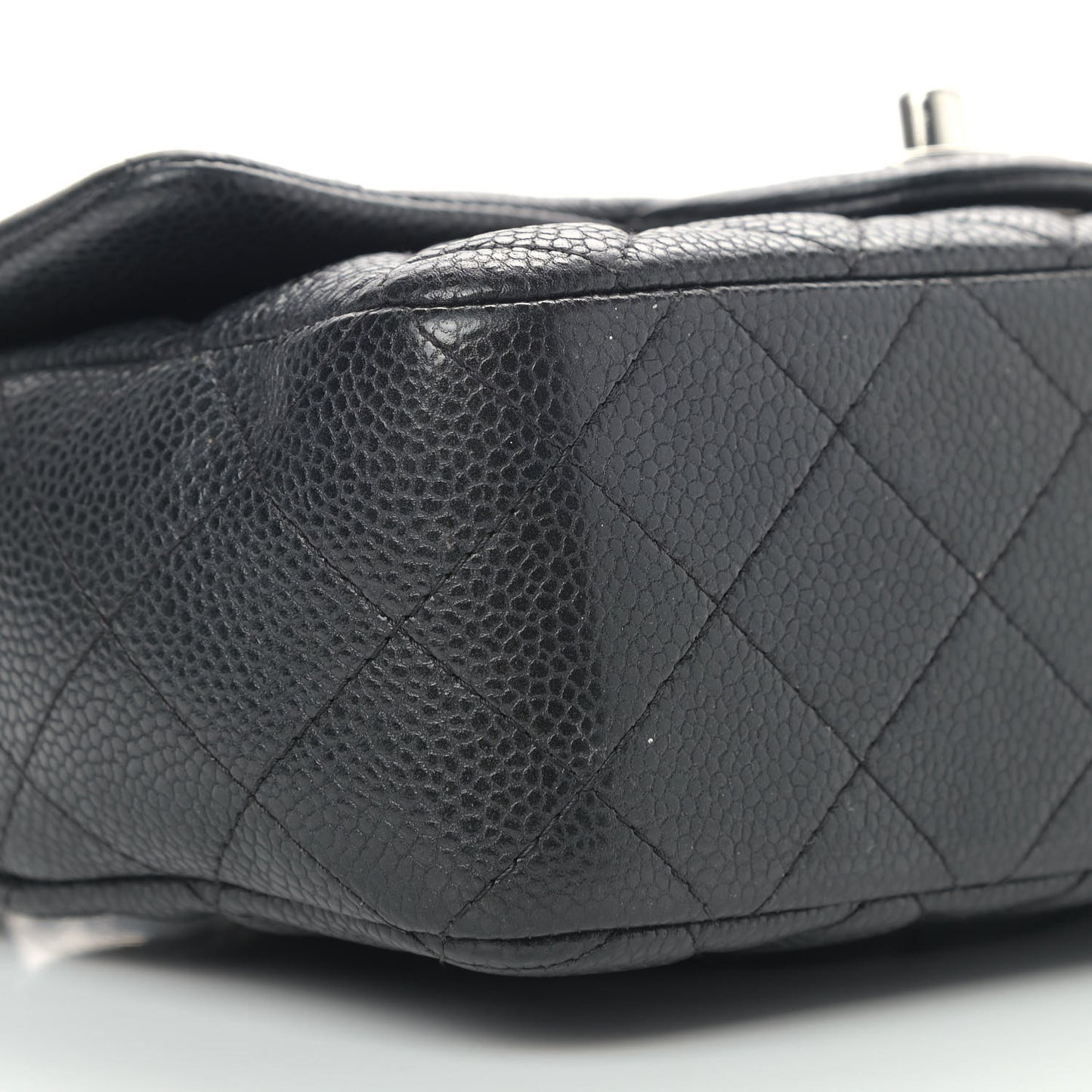 Caviar Quilted Mini Rectangular Flap Black