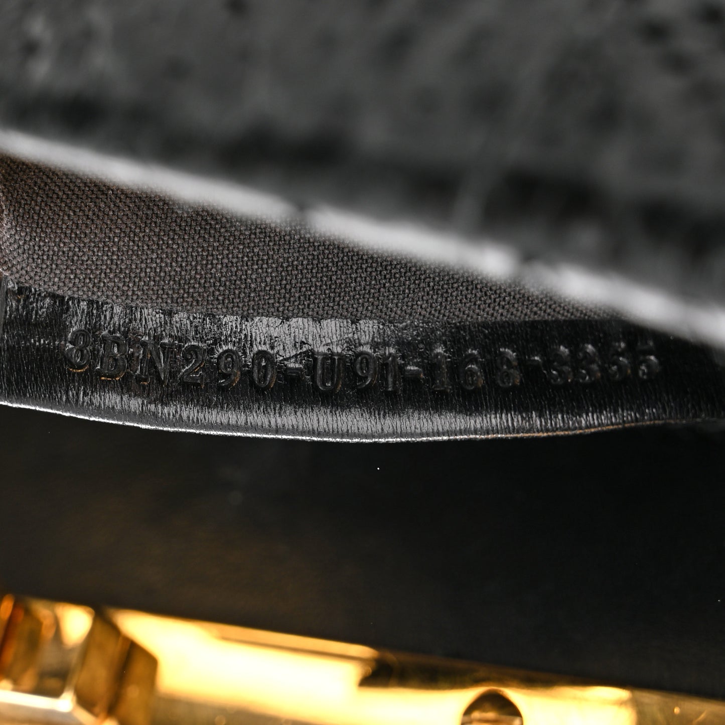 Snakeskin Nappa Medium Peekaboo Iconic Satchel Black