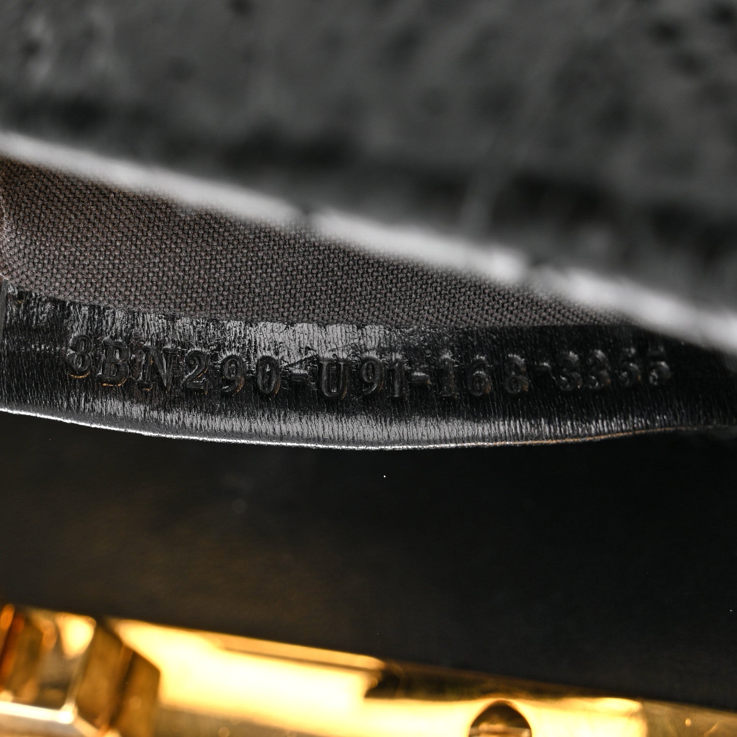 Fendi Snakeskin Nappa Medium Peekaboo Iconic Satchel Black 8 of 11