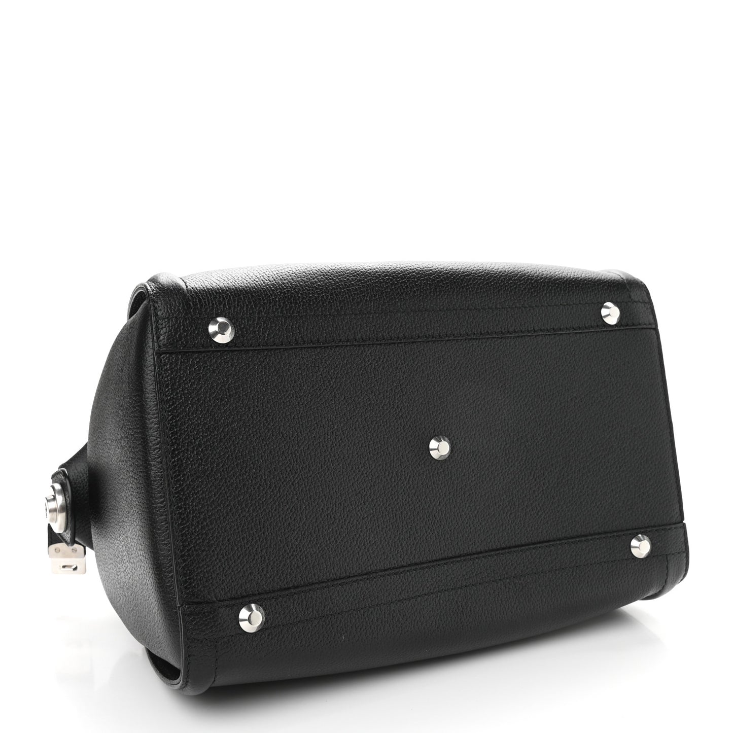Grained Calfskin Monday Bowler S Black