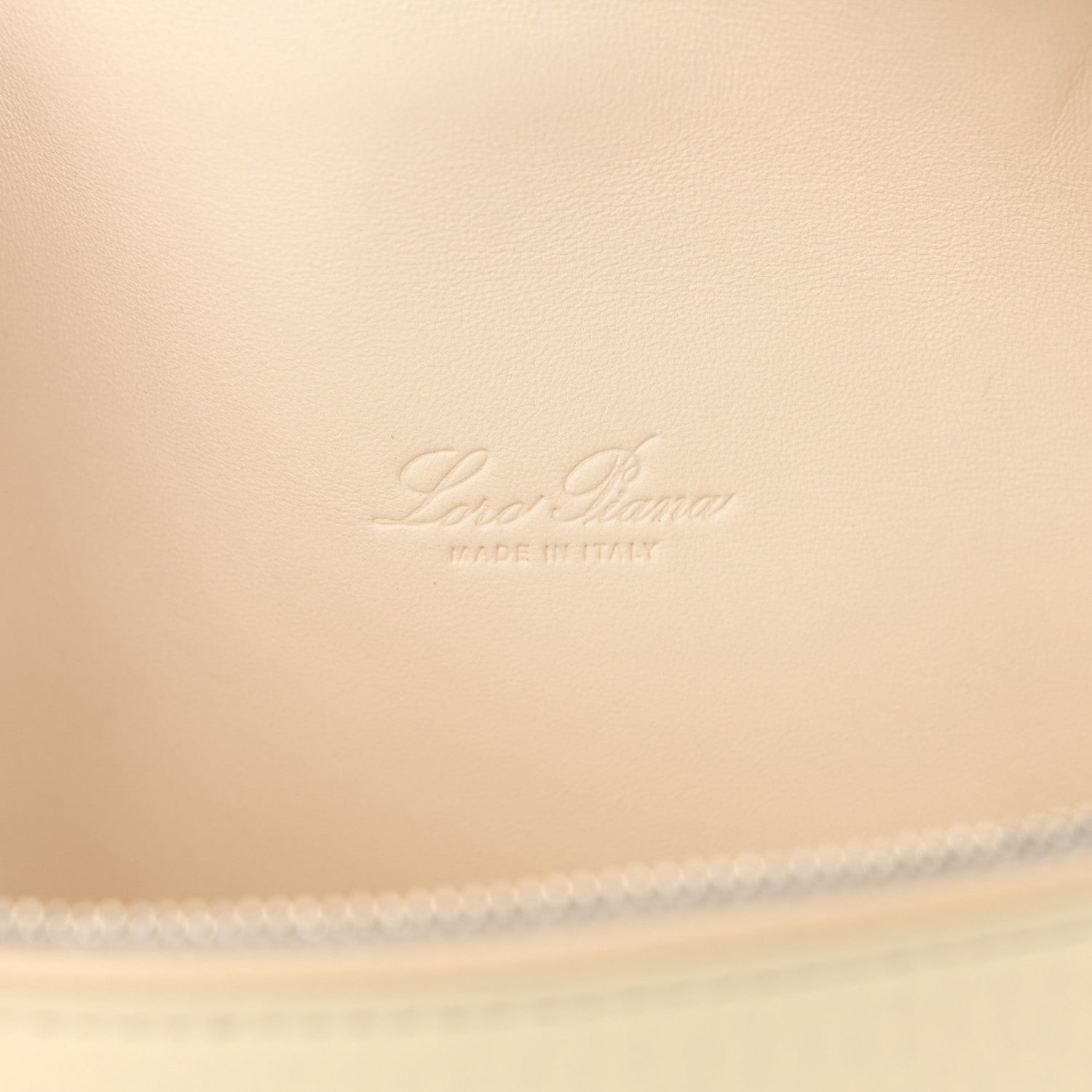 Loro Piana Grained Calfskin L19 Extra Pocket Pouch Whisper White 6 of 9