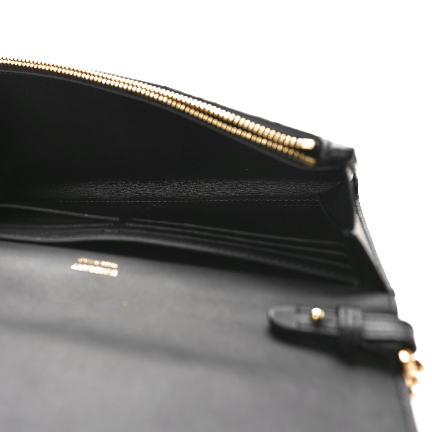 Lambskin Quilted Lola Chain Wallet Black