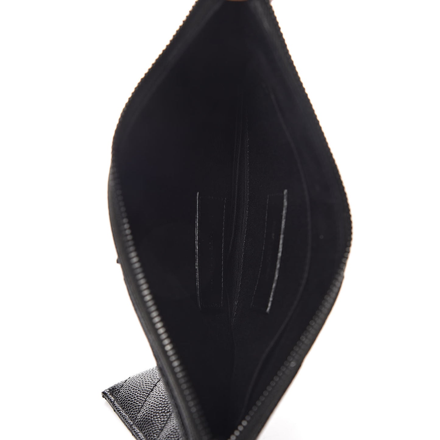 Grain De Poudre Chevron Monogram Bill Pouch Black