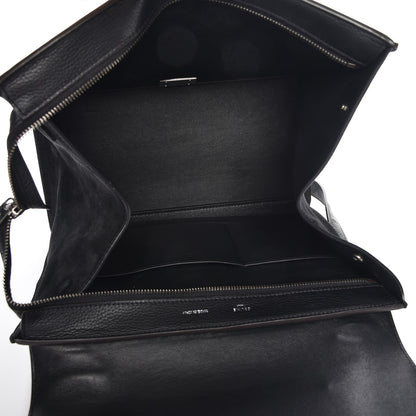 Celine Drummed Calfskin Suede Medium Trapeze Black 6 of 7