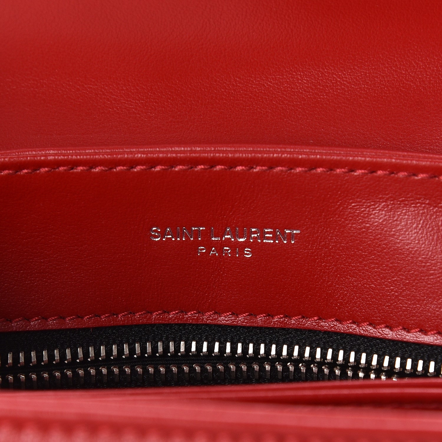 Saint Laurent Calfskin Y Quilted Monogram Toy Loulou Crossbody Bag Rouge Eros 7 of 10