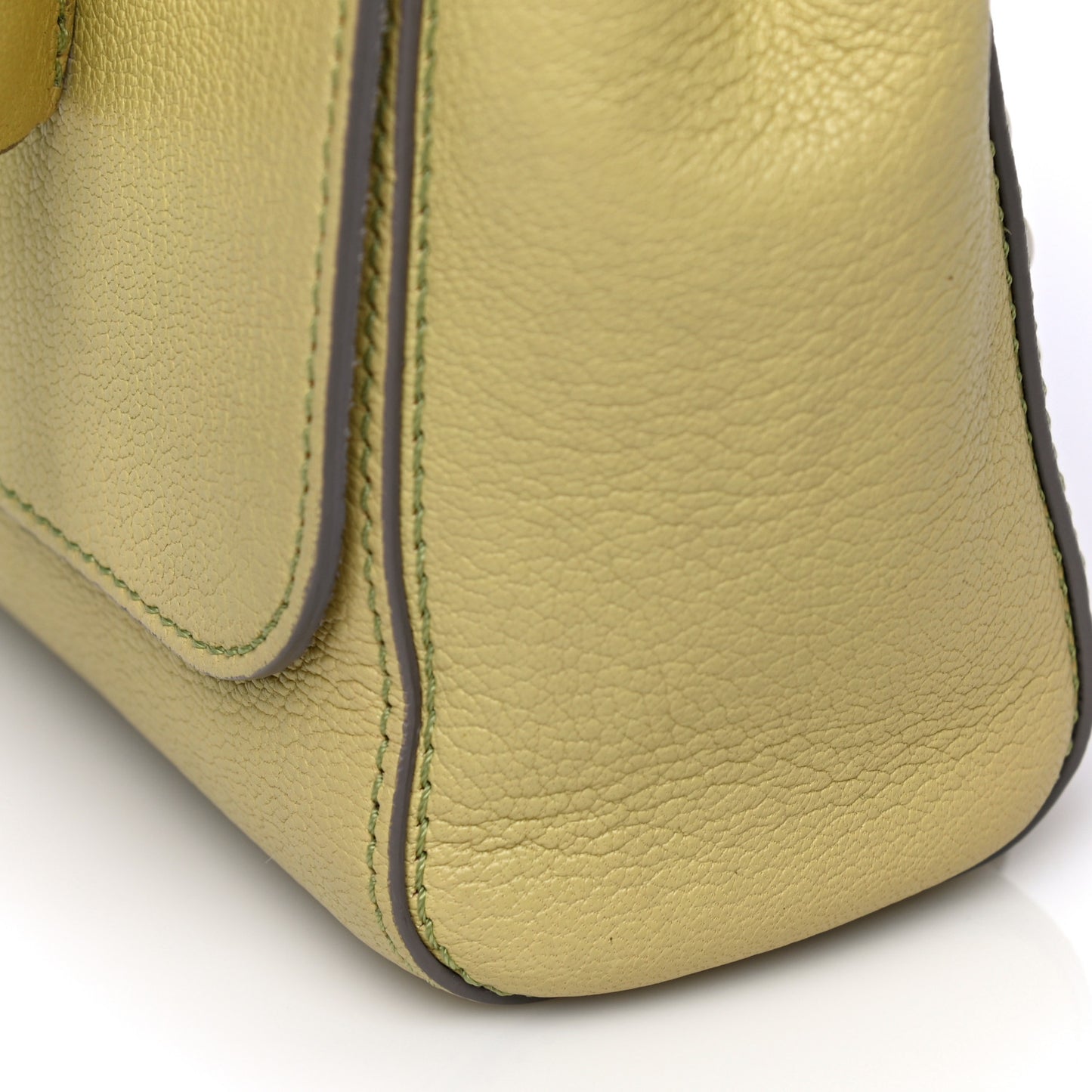 Glossy Goatskin Small Lily Flap Pistachio
