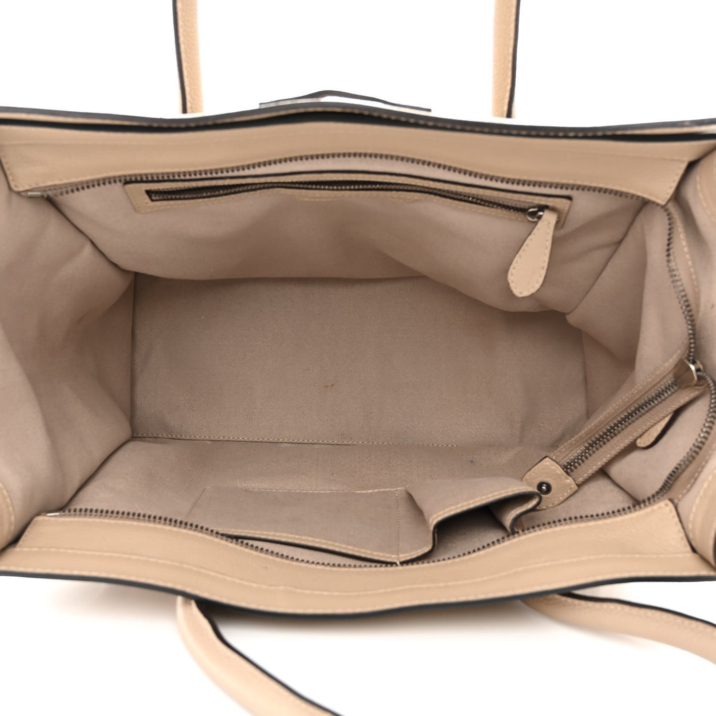 Drummed Calfskin Shoulder Luggage Dune