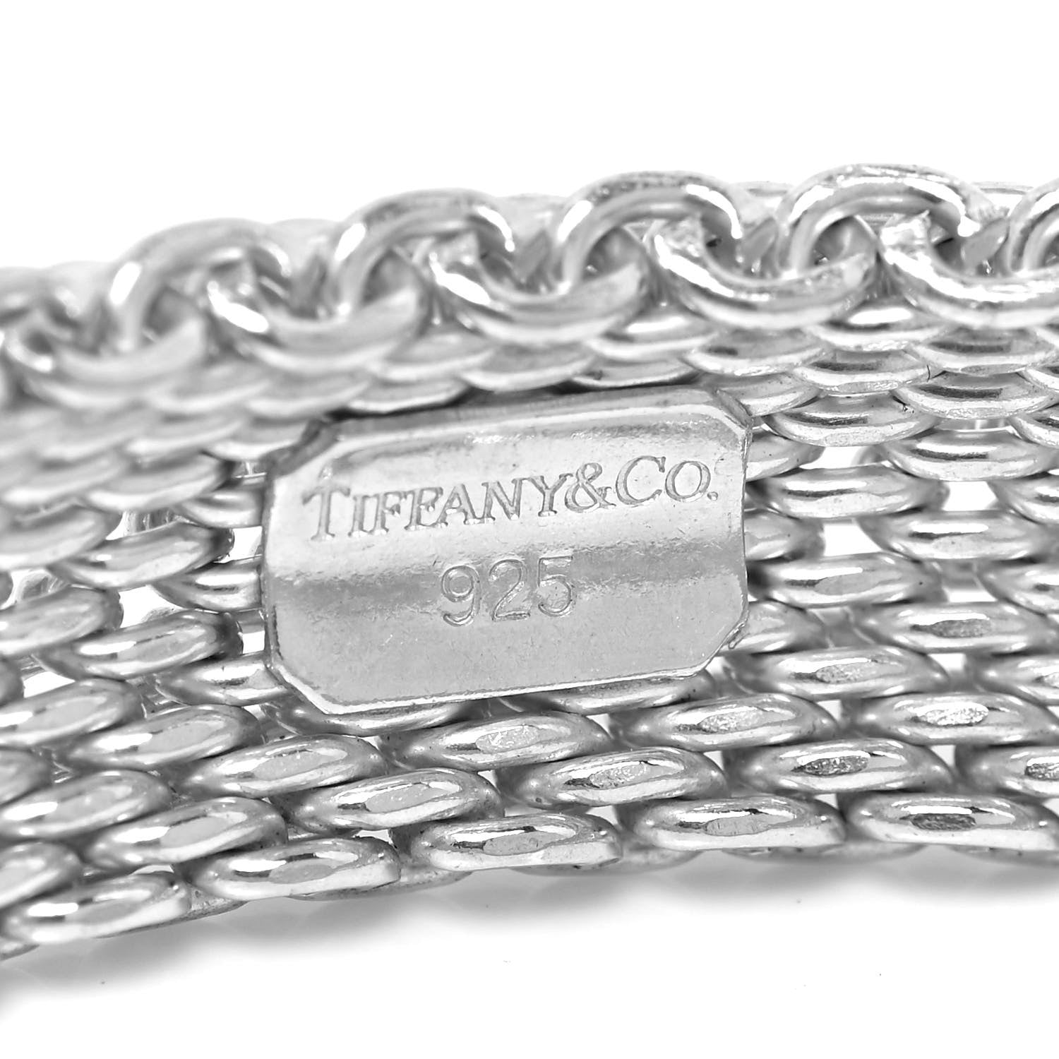 Tiffany Sterling Silver Somerset Mesh Bracelet 7 of 8