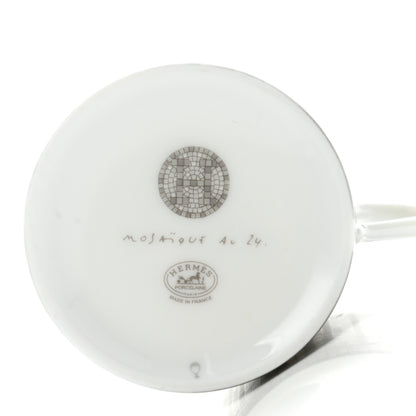 Hermes Porcelain Mosaique au 24 Coffee Cup and Saucer Set of 2 8 of 11