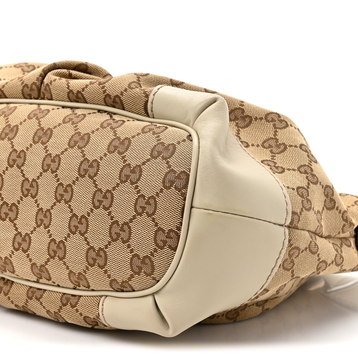 Gucci Monogram Margaux Calfskin Medium Sukey Top Handle Bag Beige Ebony Mystic White 9 of 11