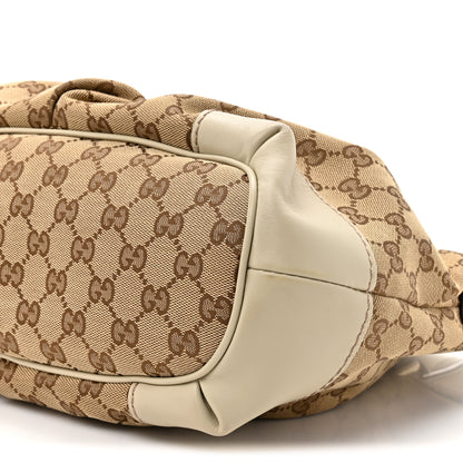 Gucci Monogram Margaux Calfskin Medium Sukey Top Handle Bag Beige Ebony Mystic White 9 of 11