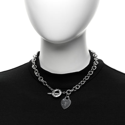 Tiffany Sterling Silver Heart Tag Toggle Necklace 2 of 5