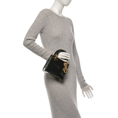 Christian Dior Patent Mini Lady Dior Black 2 of 7