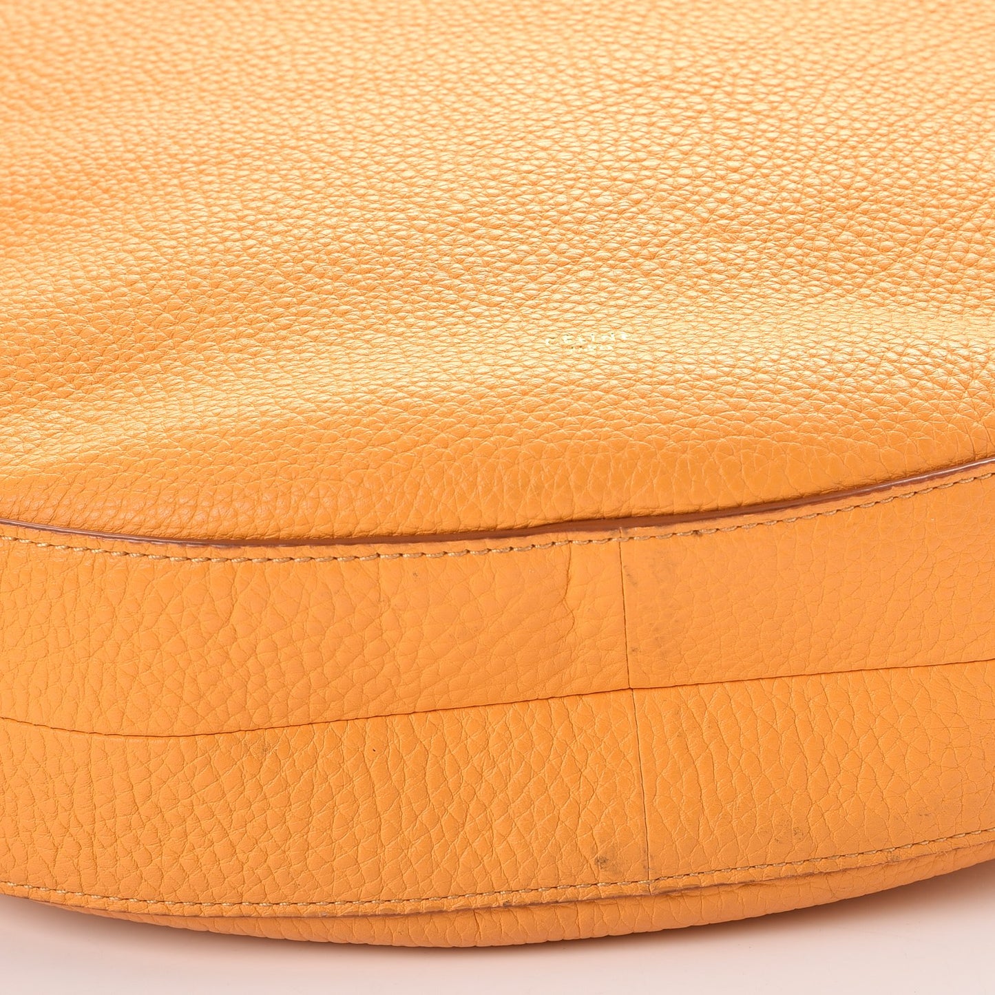 Crisped Calfskin Medium Hobo Saffron