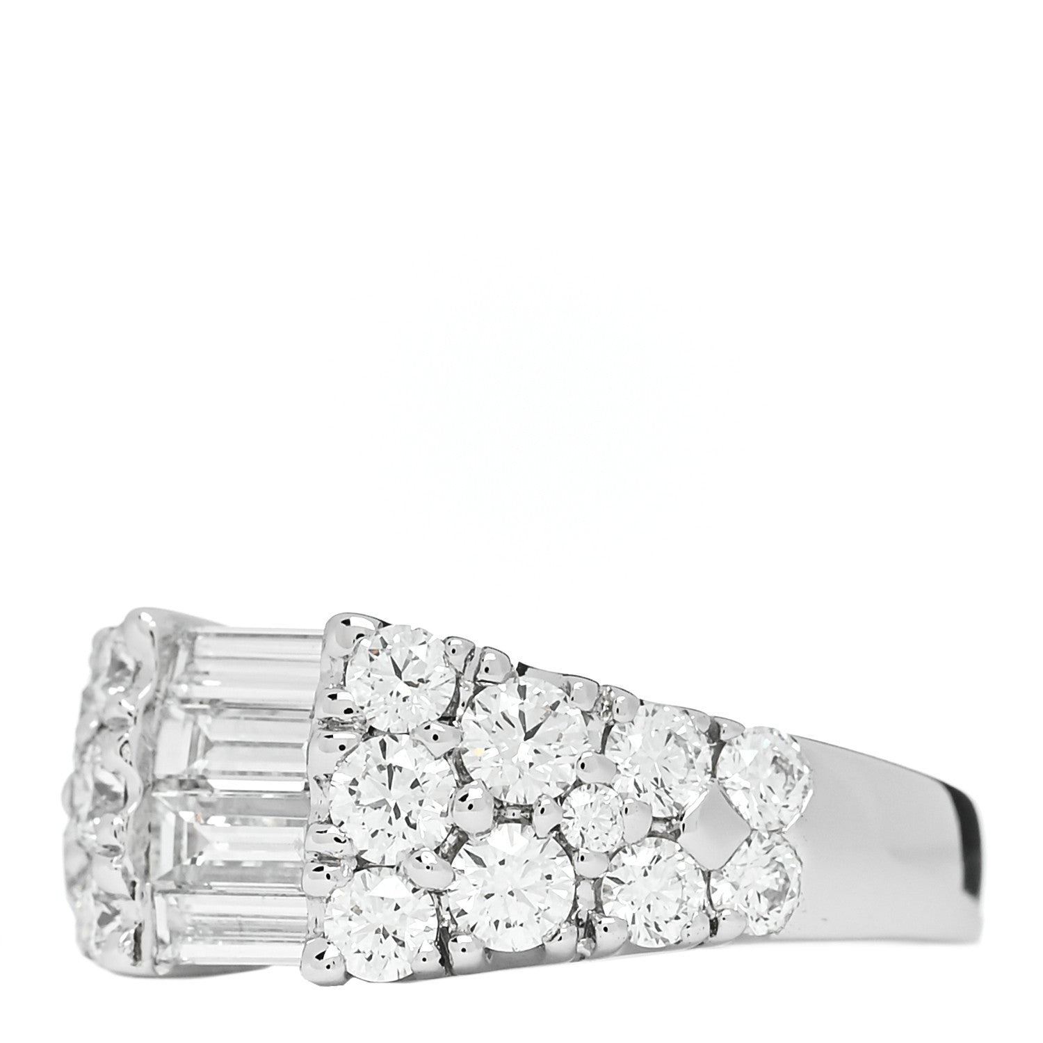 Parker & West by FASHIONPHILE 18K White Gold Diamond 1.92ctw Baguette Round Cut Ring 50 5.25 3 of 9
