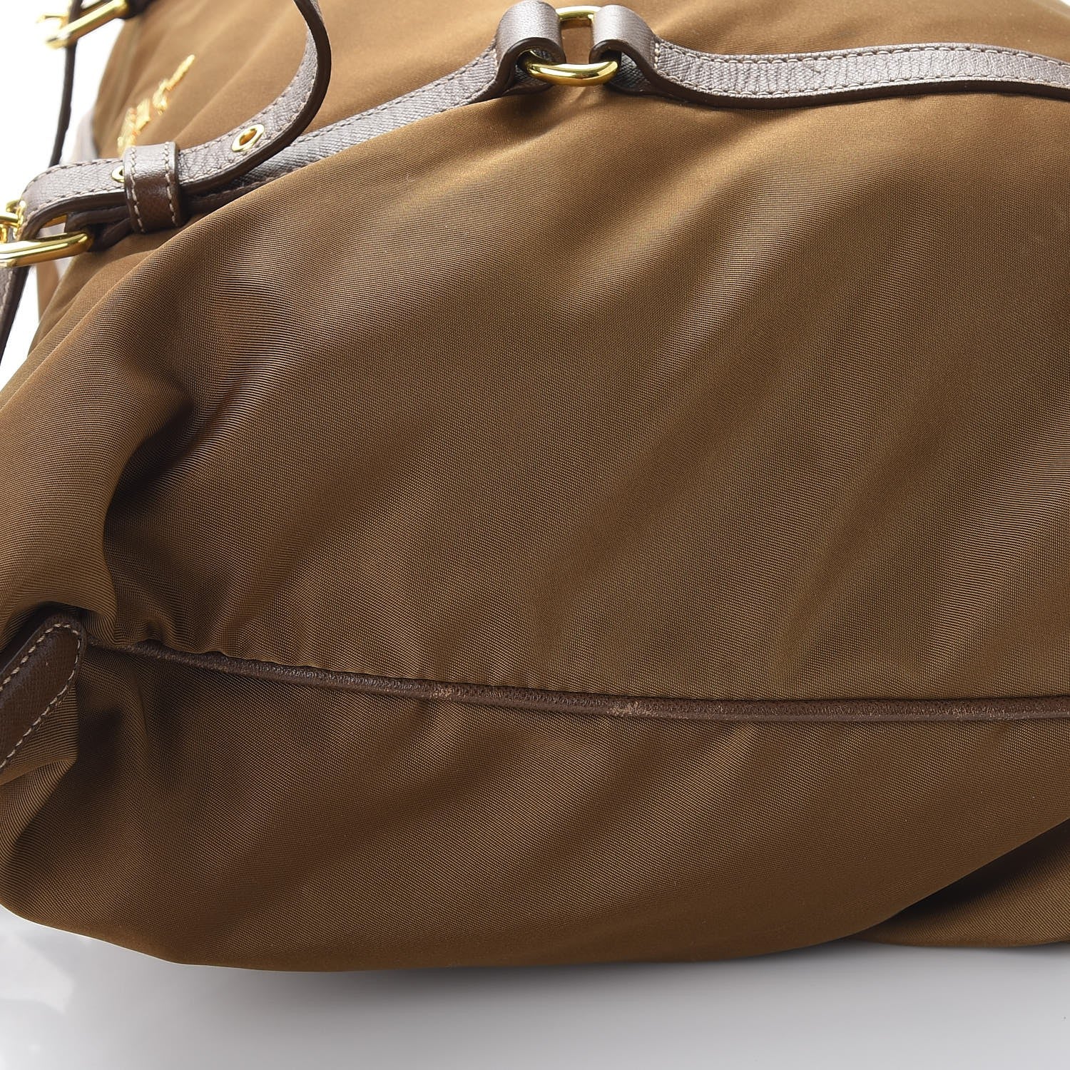 Prada Tessuto Nylon Saffiano Tote Corinto 17 of 19