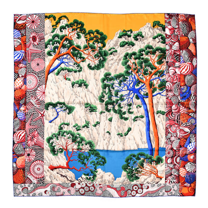 Hermes Cashmere Silk Sieste Au Paradis Scarf 140 1 of 5