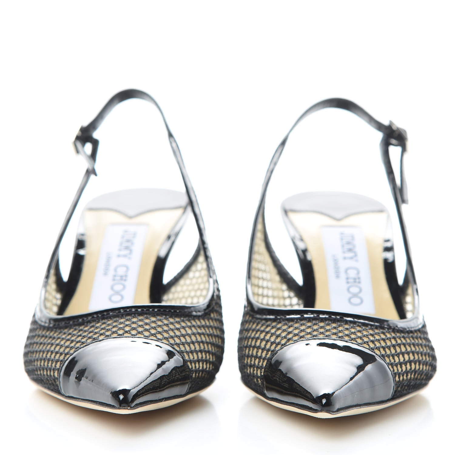 Jimmy Choo Patent Sporty Mesh Anika 65 Pumps 35 Black 2 of 9