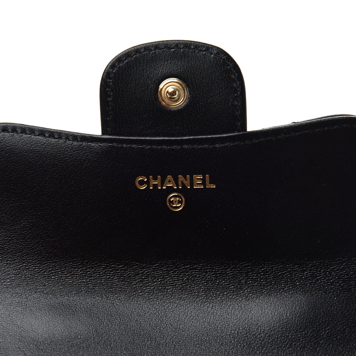 Chanel Lambskin Quilted Top Handle Flap Coin Purse With Chain Black 6 of 9