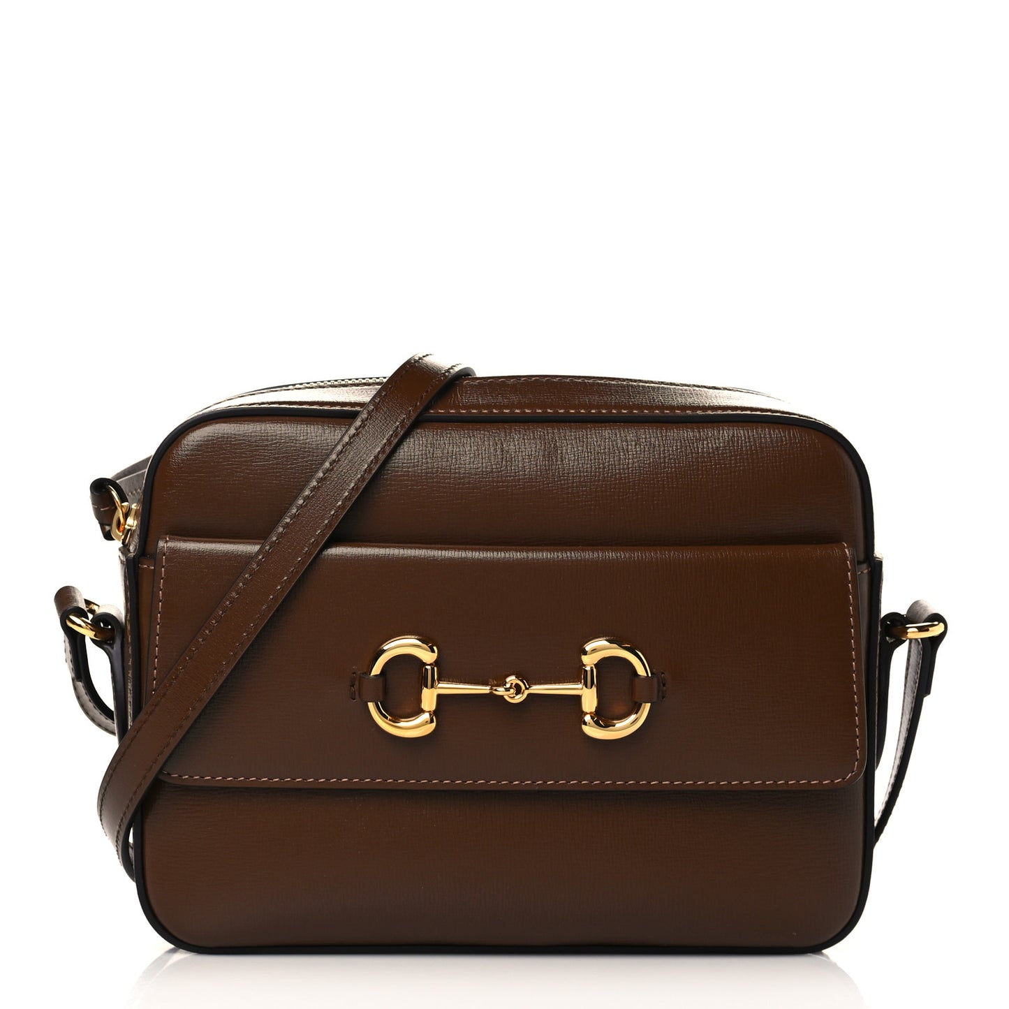 Azalea Calfskin Small Horsebit 1955 Shoulder Bag Brown Sugar