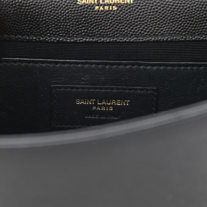 Saint Laurent Grain De Poudre Small Monogram Kate Satchel Black 6 of 14