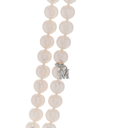 Mikimoto 18K White Gold Diamond Akoya Cultured Pearl 6.5-7mm Double Strand Necklace 5 of 7