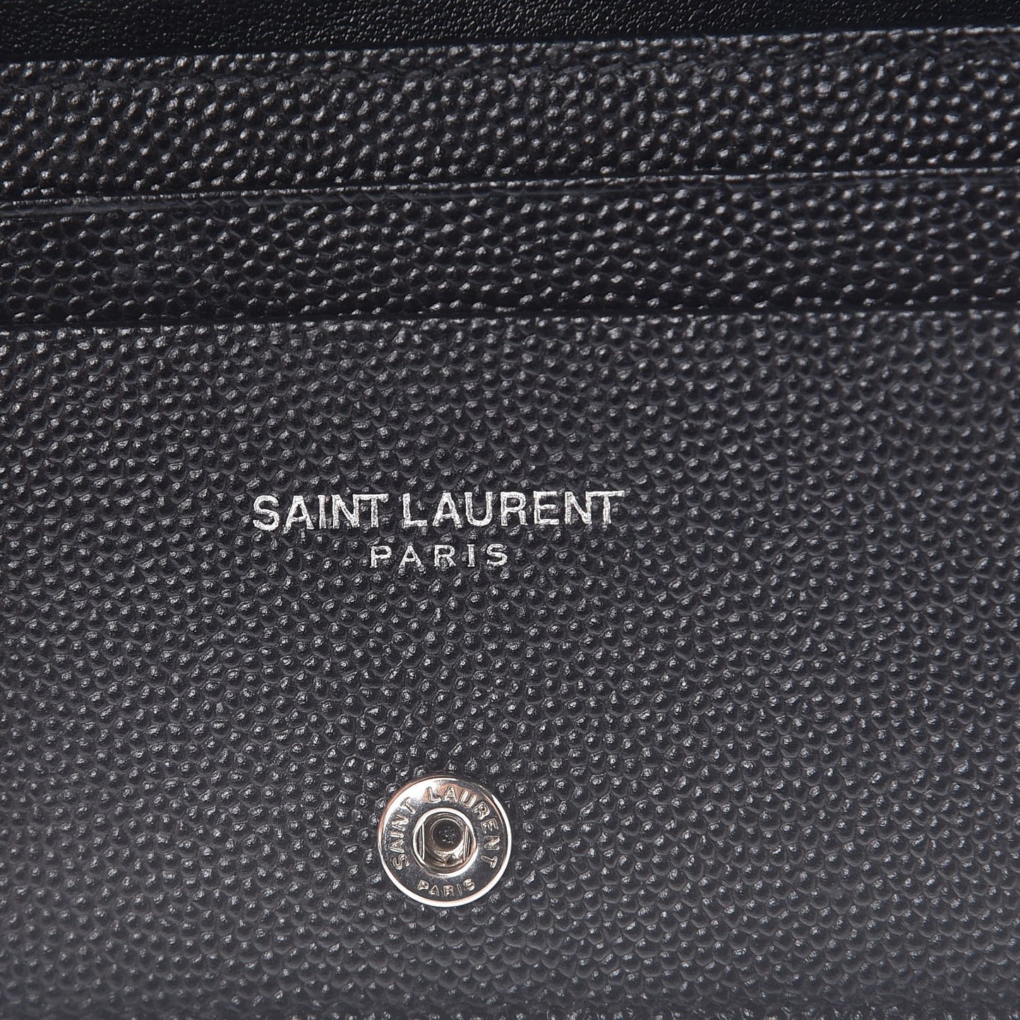 Grain De Poudre Matelasse Chevron Monogram Card Case Black