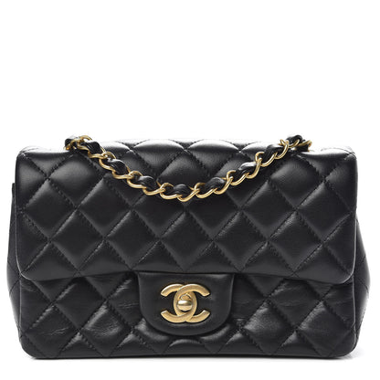 Chanel Lambskin Quilted Mini Rectangular Flap Black 1 of 11