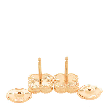 Van Cleef & Arpels 18K Yellow Gold Mother of Pearl Sweet Alhambra Earrings 3 of 5