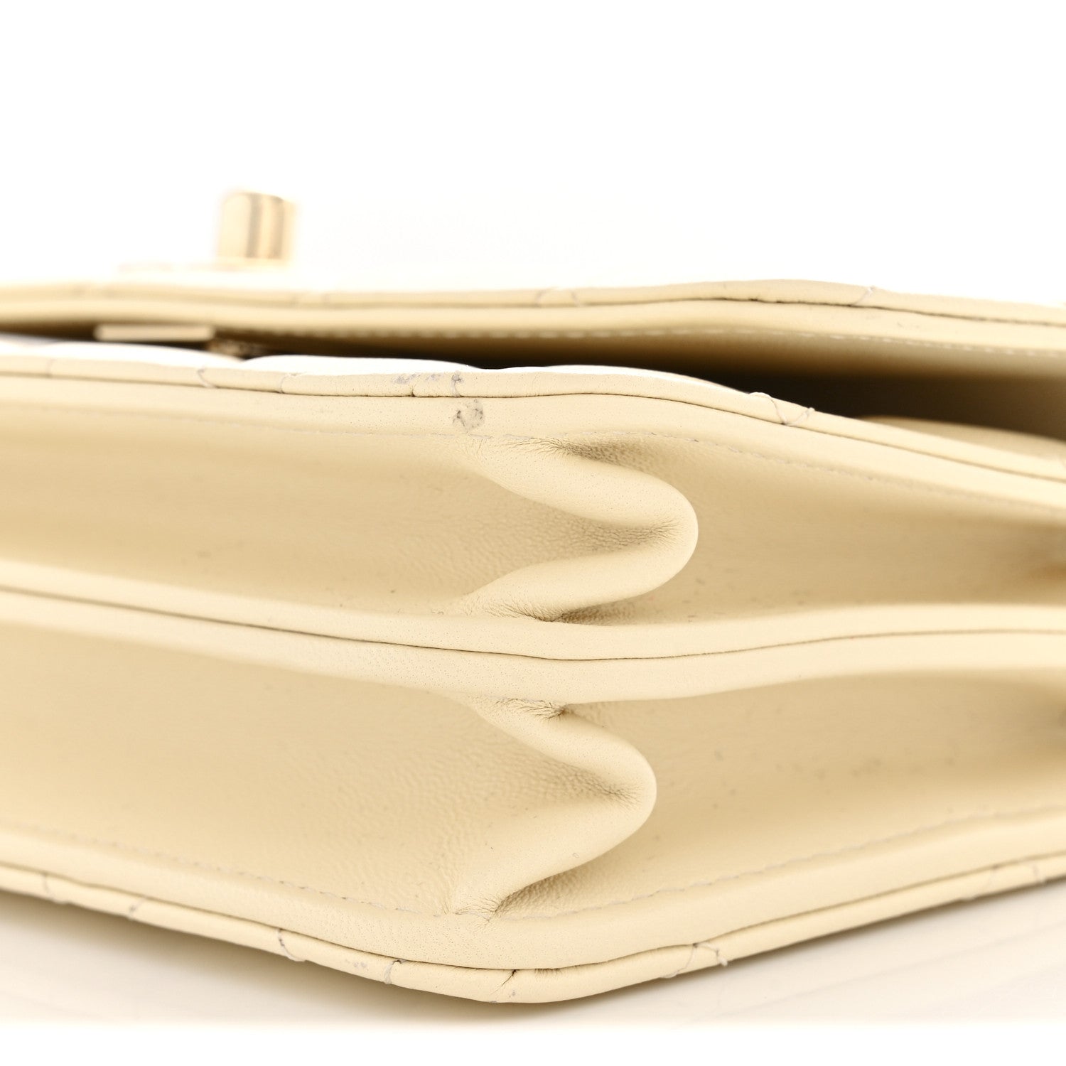 Chanel Lambskin Quilted Trendy CC Dual Handle Clutch With Chain Light Beige 10 of 12