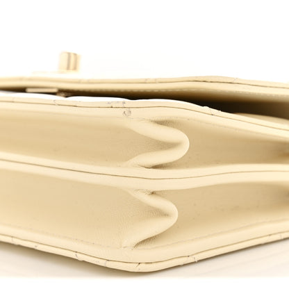 Chanel Lambskin Quilted Trendy CC Dual Handle Clutch With Chain Light Beige 10 of 12