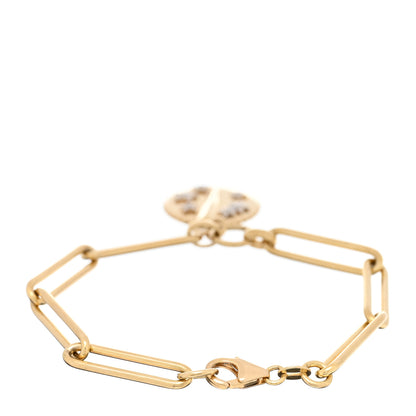 Foundrae 18K Yellow Gold Diamond Baby Resilience Medallion Extended Clip Chain Bracelet 2 of 4