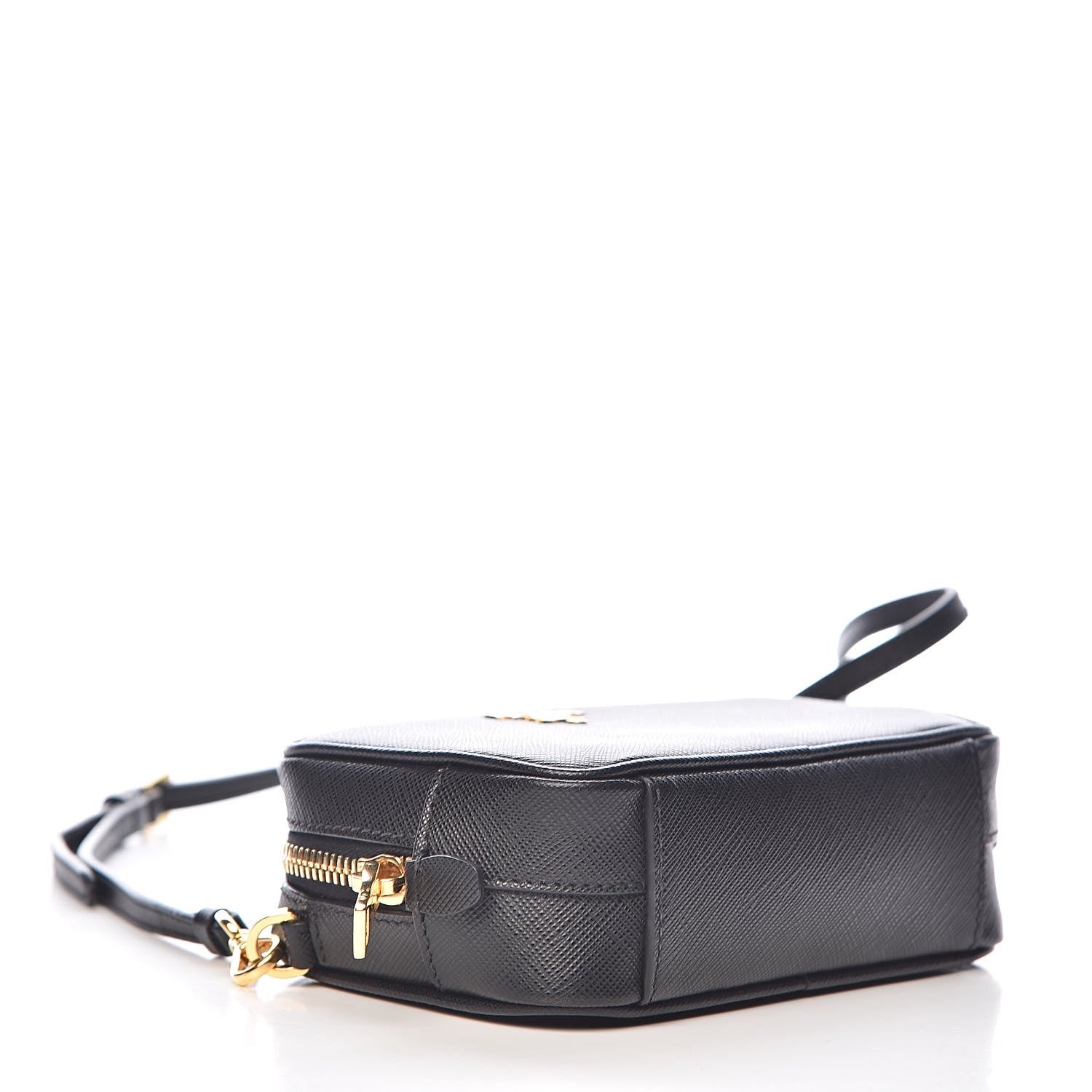 Prada Saffiano Mini Camera Crossbody Bag Black 4 of 12