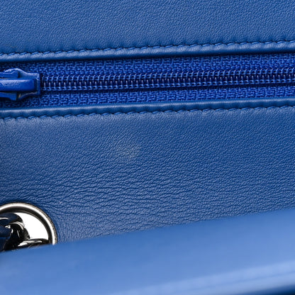 Chanel Patent Quilted Jumbo Double Flap Blue 11 of 13