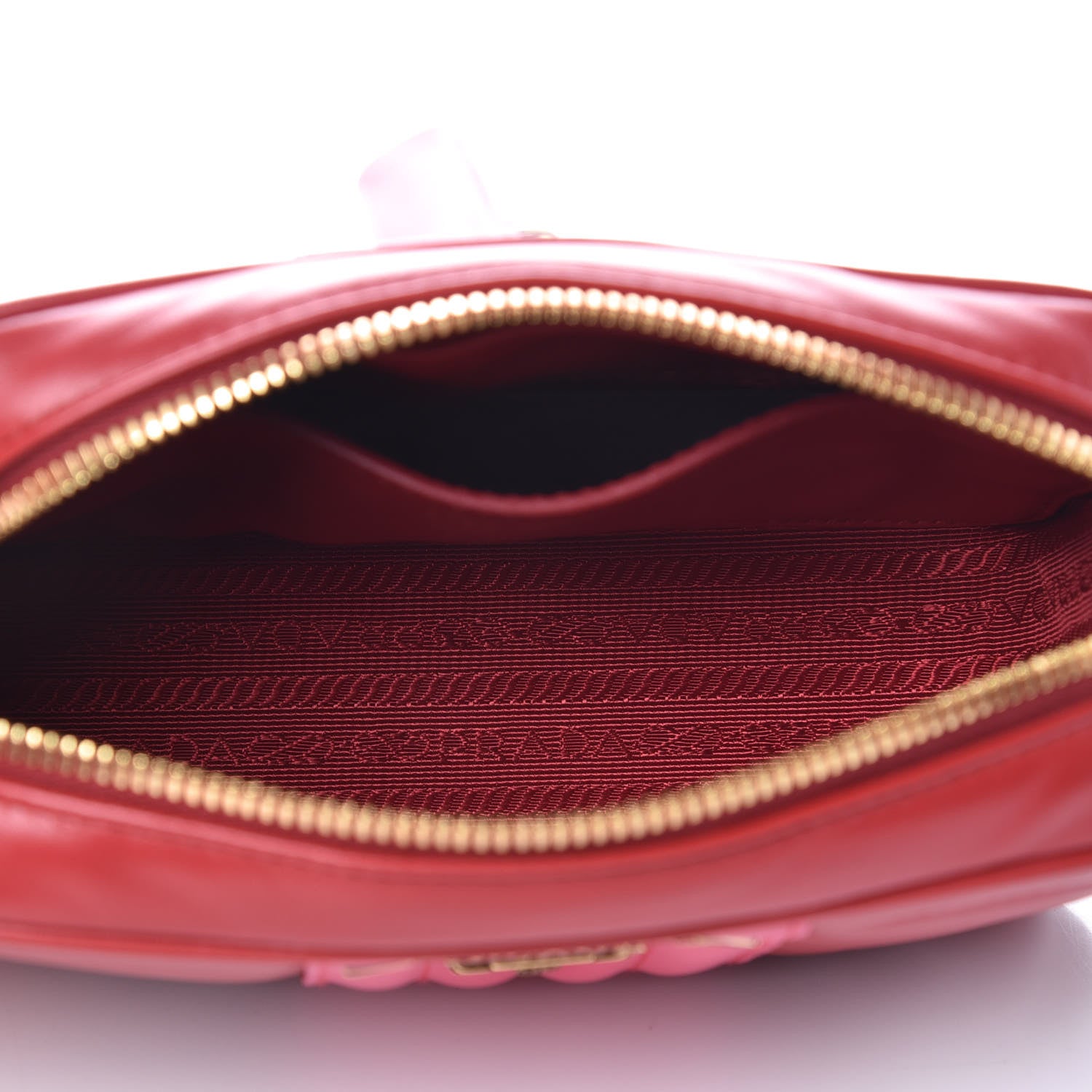 Prada Soft Calfskin Diagramme Crossbody Bag Fuoco Magenta 5 of 8