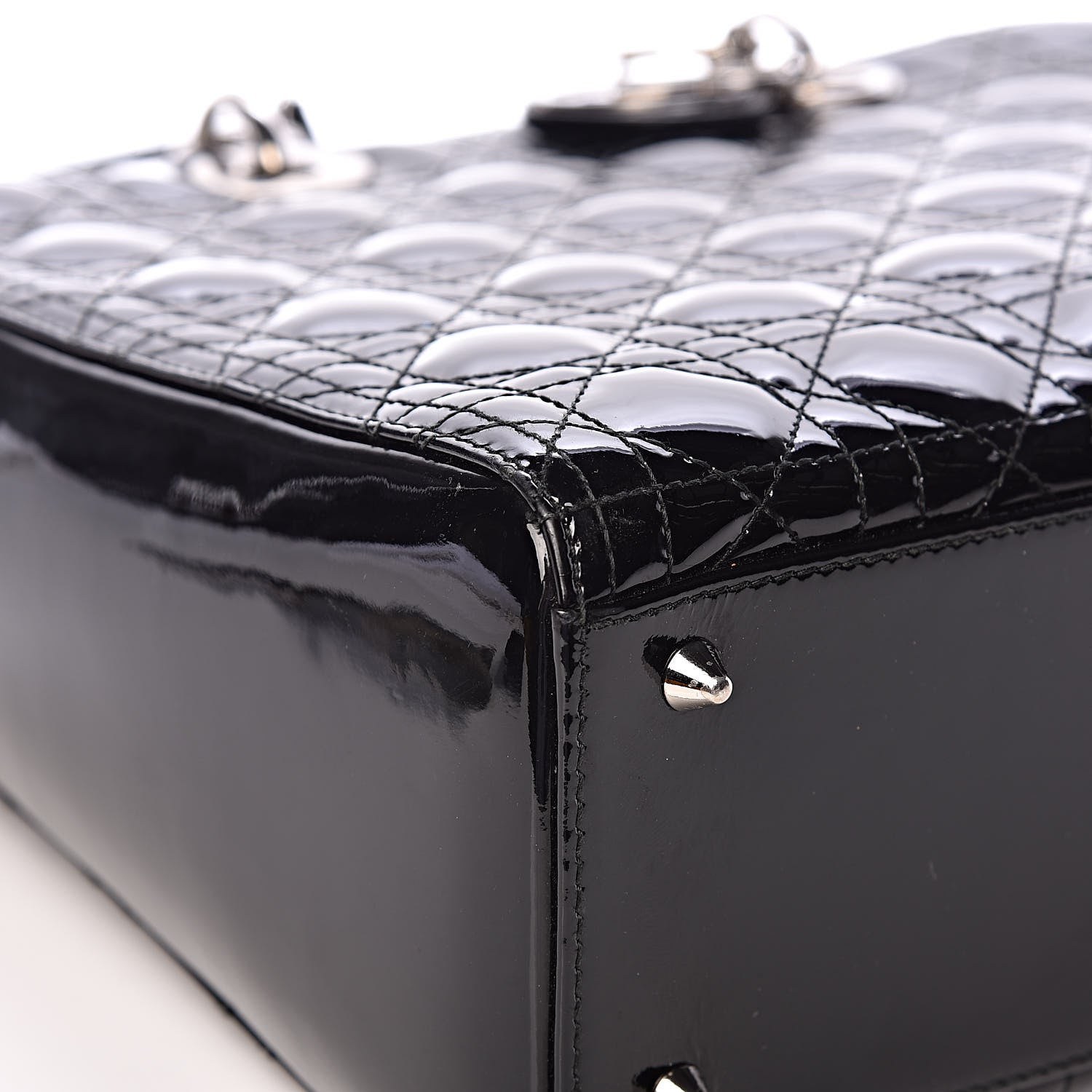 Christian Dior Patent Cannage Large Lady Dior Black 12 of 19