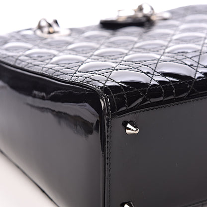 Christian Dior Patent Cannage Large Lady Dior Black 12 of 19