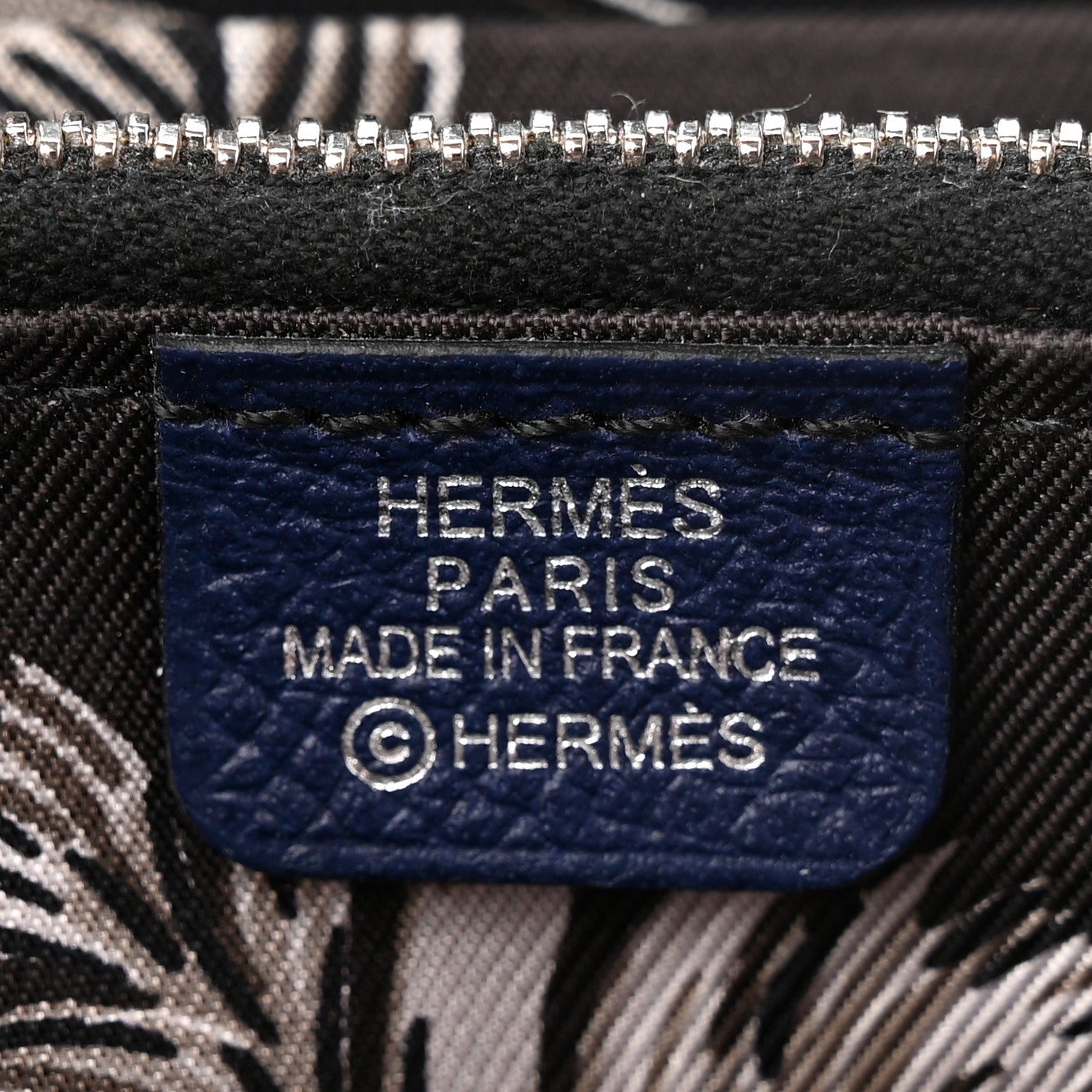 Hermes Epsom Silk'In Compact Wallet Bleu Saphir 6 of 15