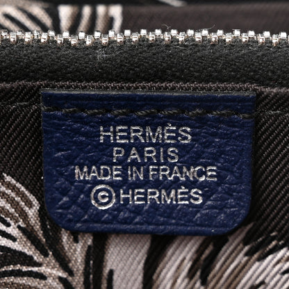 Hermes Epsom Silk'In Compact Wallet Bleu Saphir 6 of 15