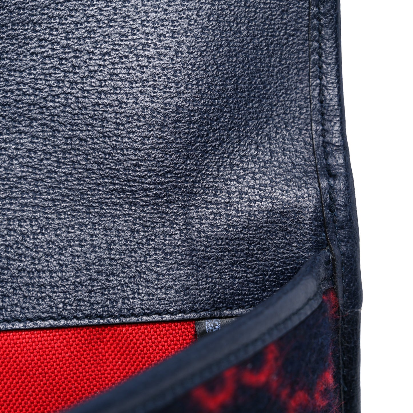 Covered Wool GG Monogram Slim Belt Bag Navy Red