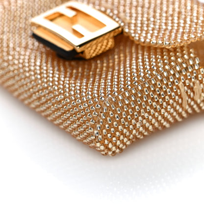 Fendi Glass Vitello King Beaded Mini Pico Baguette Charm Semolino 9 of 13