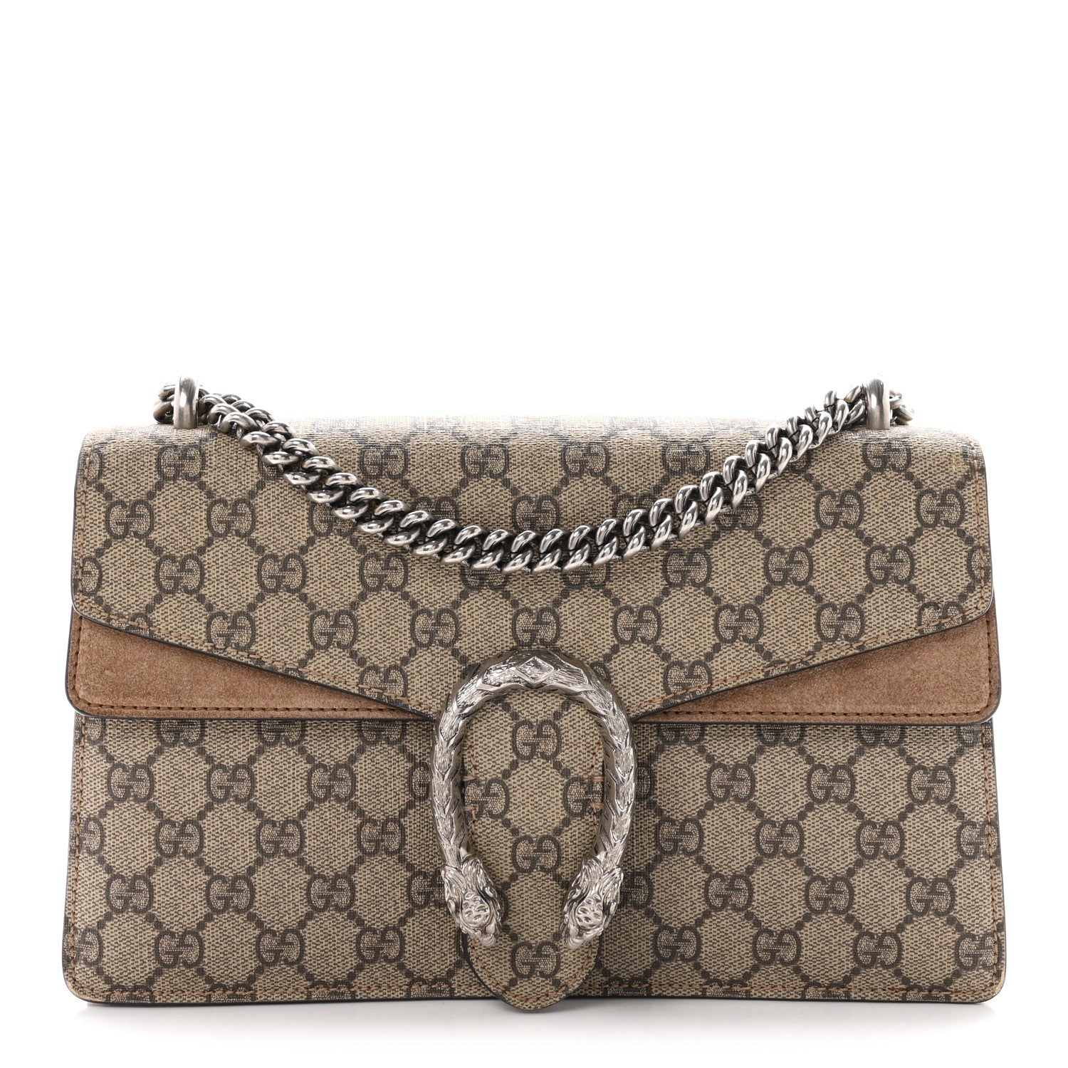 Gucci GG Supreme Monogram Small Dionysus Shoulder Bag Taupe 1 of 10