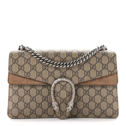 Gucci GG Supreme Monogram Small Dionysus Shoulder Bag Taupe 1 of 10