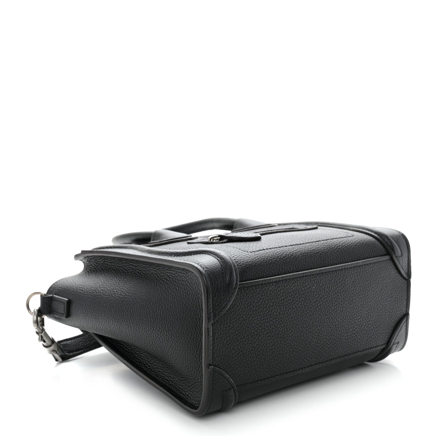 Drummed Calfskin Nano Luggage Black