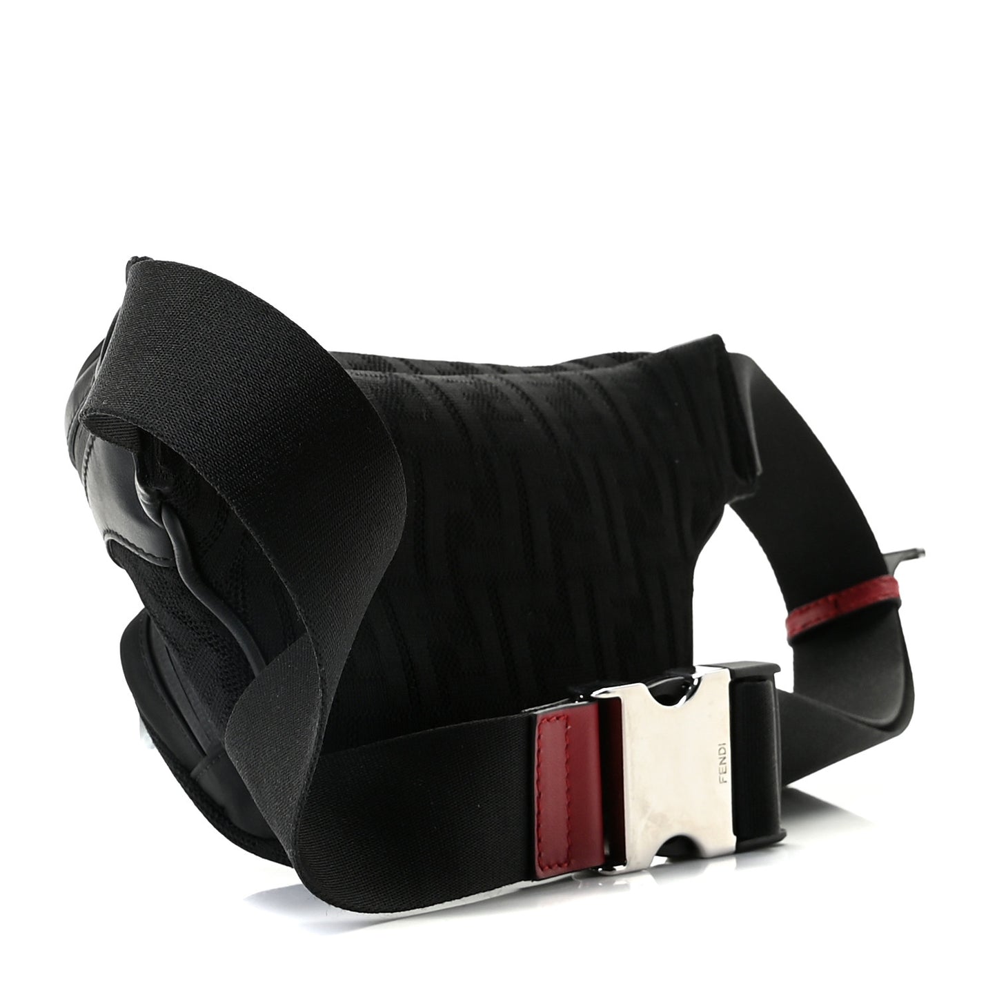 Neoprene Mesh Vitello Grace FF Pocket Belt Bag Black