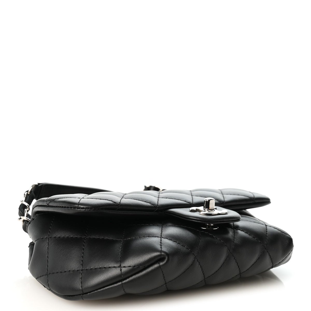 Chanel Calfskin Quilted CC Uniform Flap Belt Bag Black 4 of 10
