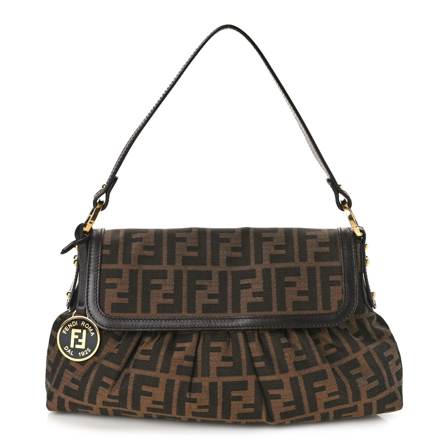 Fendi Zucca Small Chef Shoulder Bag Tobacco 1 of 8